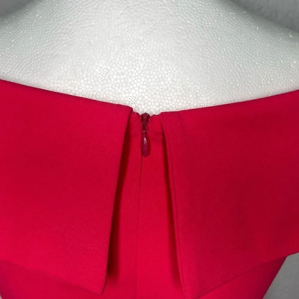 New! The Vanity Room Off the Shoulder Bodycon Barbiecore Pink Midi Dress Sz S